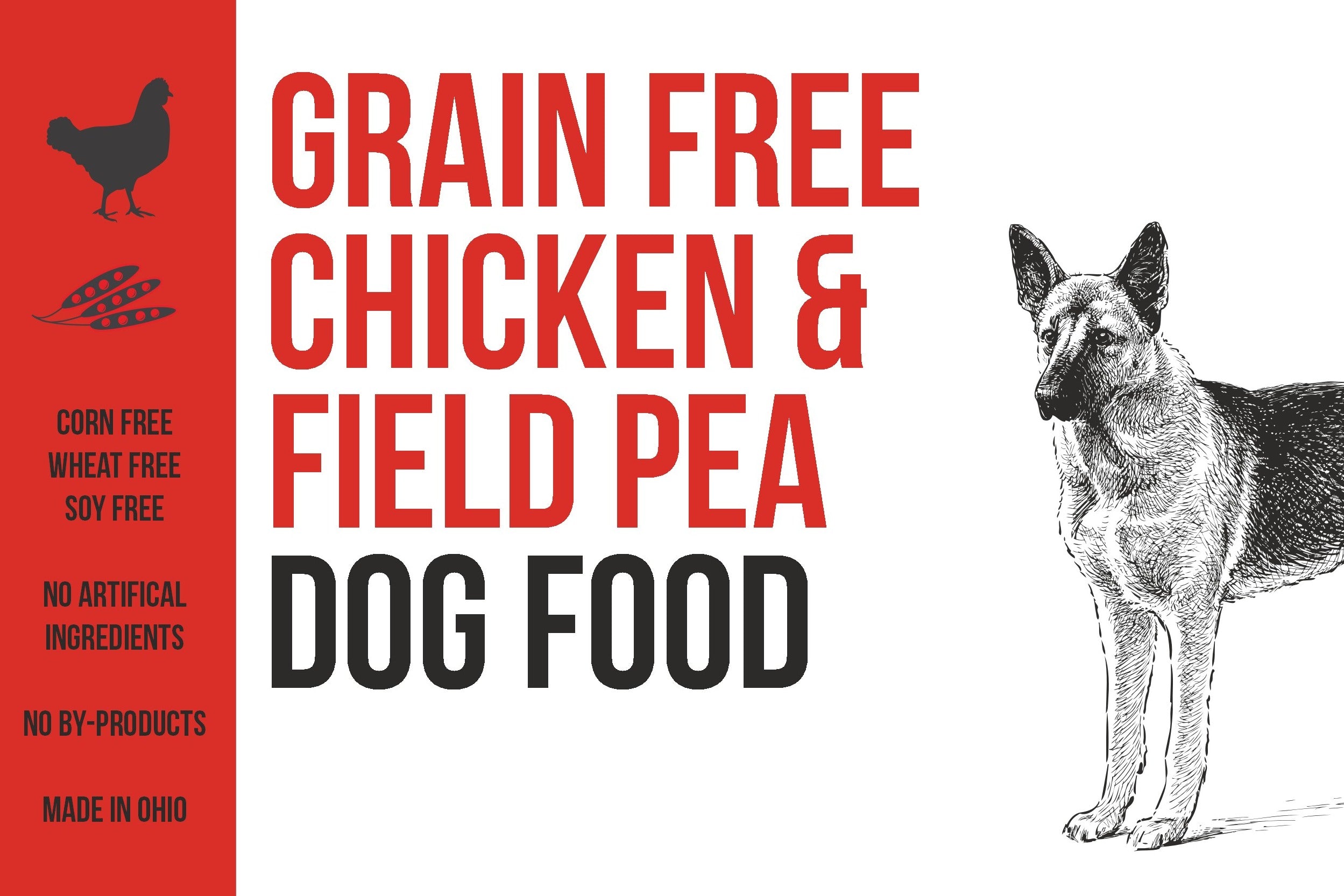 Chicken and pea deals dog food