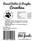 Peanut Butter & Pumpkin Crunchies *NEW*